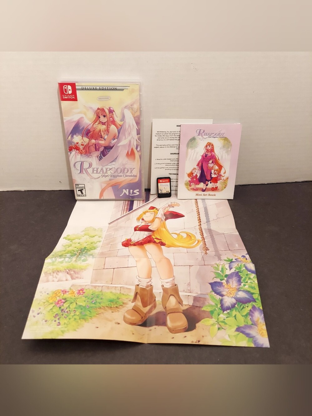 Rhapsody Marl Kingdom Chronicles Nintendo Switch artbook poster manual complete
